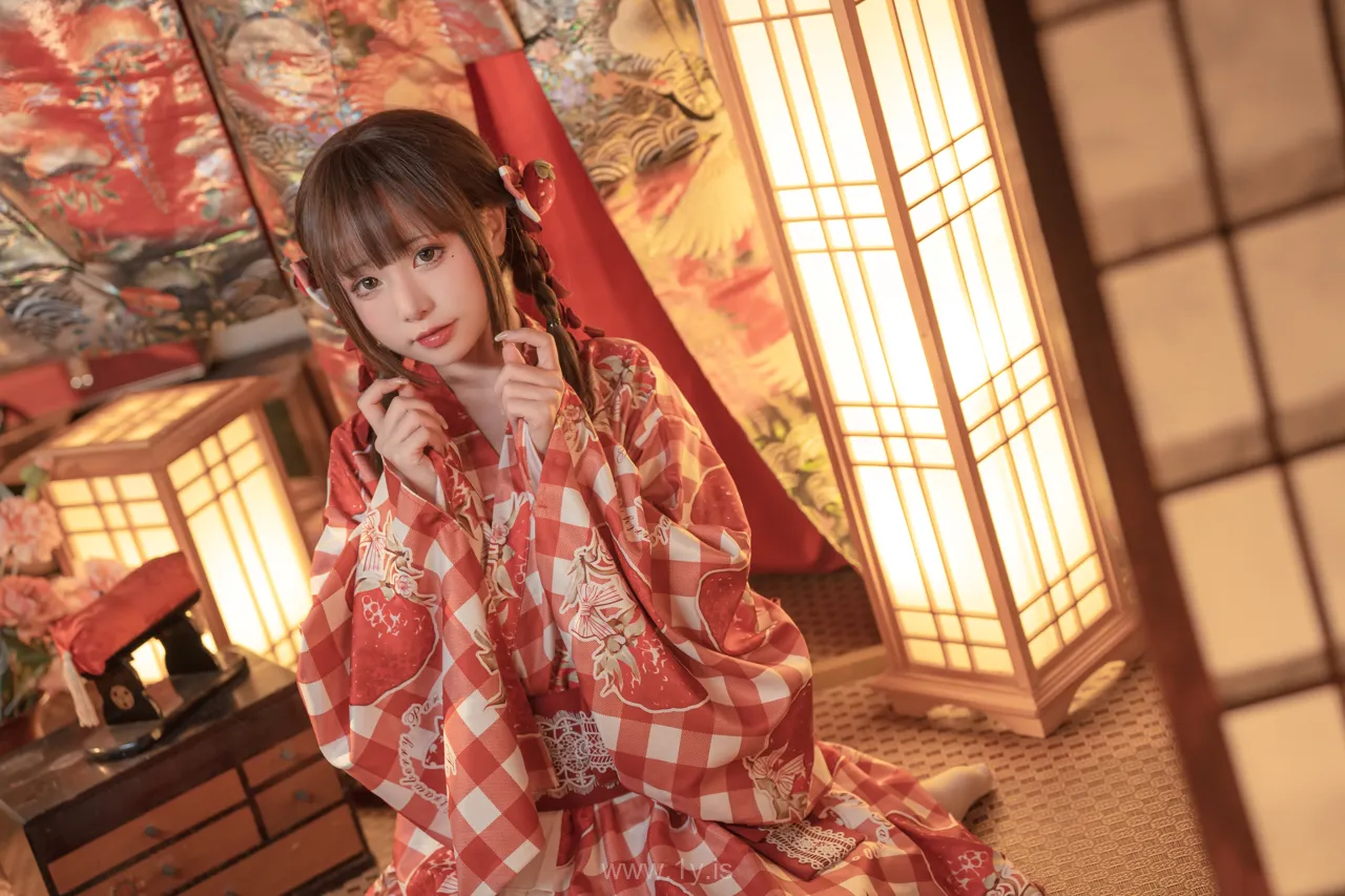 爆机少女喵小吉MiaoXiaoJi NO.064 Sweet Babe in Kimono(灼灼其华)